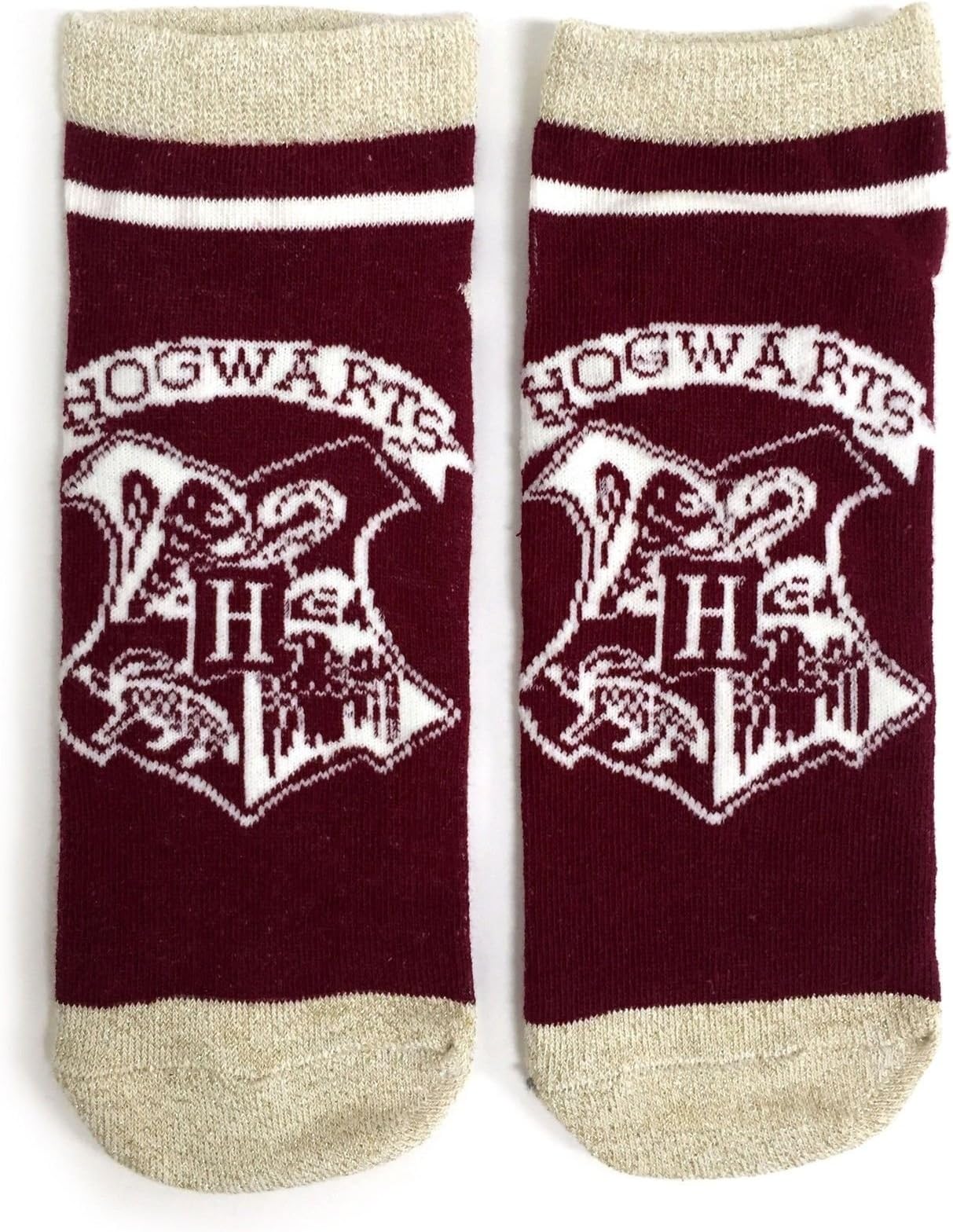 Ladies Harry Potter Hogwarts Red And Gold Shoe Liners Socks UK 4-8 Eur 37-42 USA 6-10