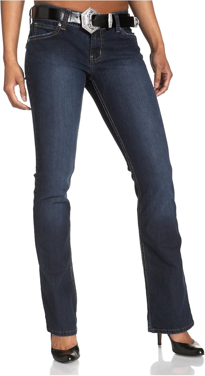 YMI Jeans Juniors Rhinestone Belted Bootcut Jean Amazon.co.uk Clothing