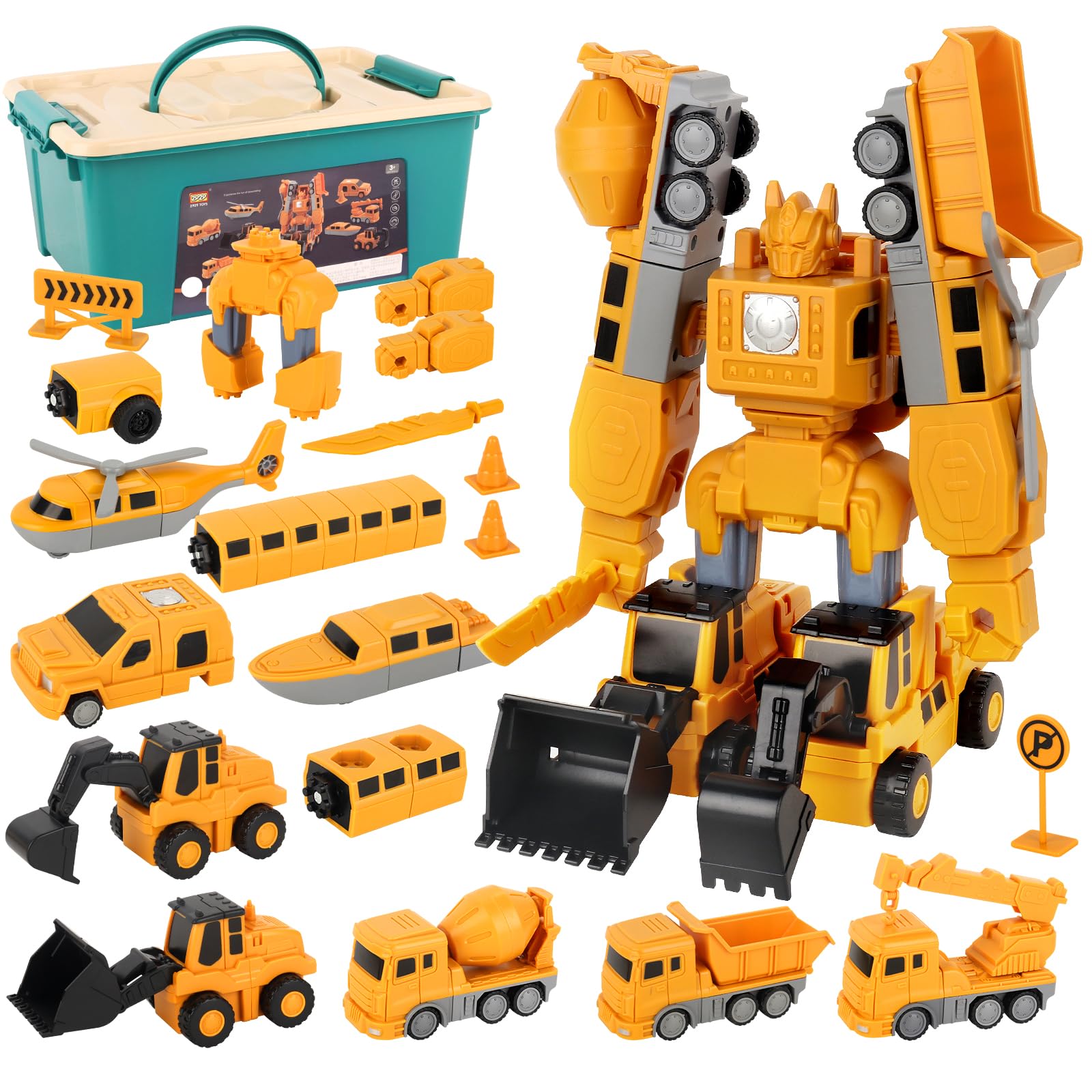 DAJASD Constructo Magnetic Toy Set, 35PCS Magnetic Transform Engineering Car Assembled Toys, Creative Magnetic Construction Transform Vehicles, DIY Modular Transforming Robot Car Toy Set