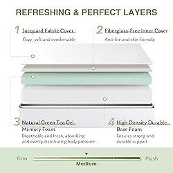 EGOHOME King Size Memory Foam Mattress, 8 Inch Bed