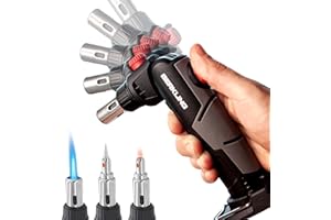 Berkling BSG-2000 Cordless Butane Soldering Torch Kit, 5-Way Adjustable Head, Multi-Functional Soldering | Heat Gun | Blow To
