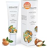 Daily Face Cream with Organic Argan Oil – Revitalizing & Nourishing, Moisturizer with Hyaluronic Acid & Vitamin E, Vegan, 97.2% Natural Ingredients, 1.7 Fl Oz - ECOLATIER