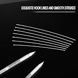 ABEIER Premium XSG Fine Point White Gel Pen Set 6 0.8mm Nibs Artists view 4