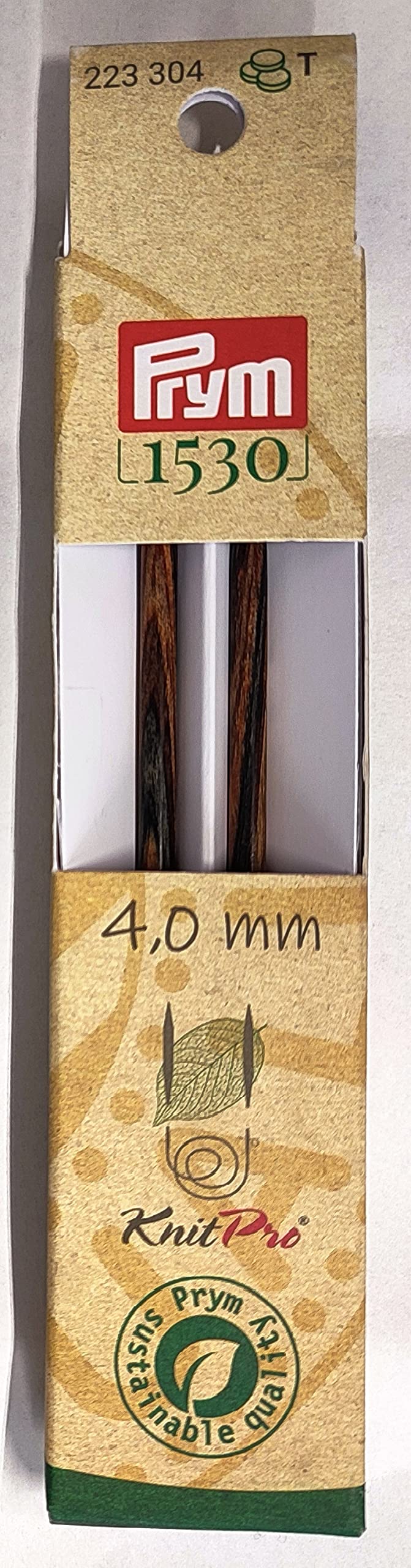 Prym Needles for knitting needles Size 4 mm Knitting Wood Brown 13 cm 223304