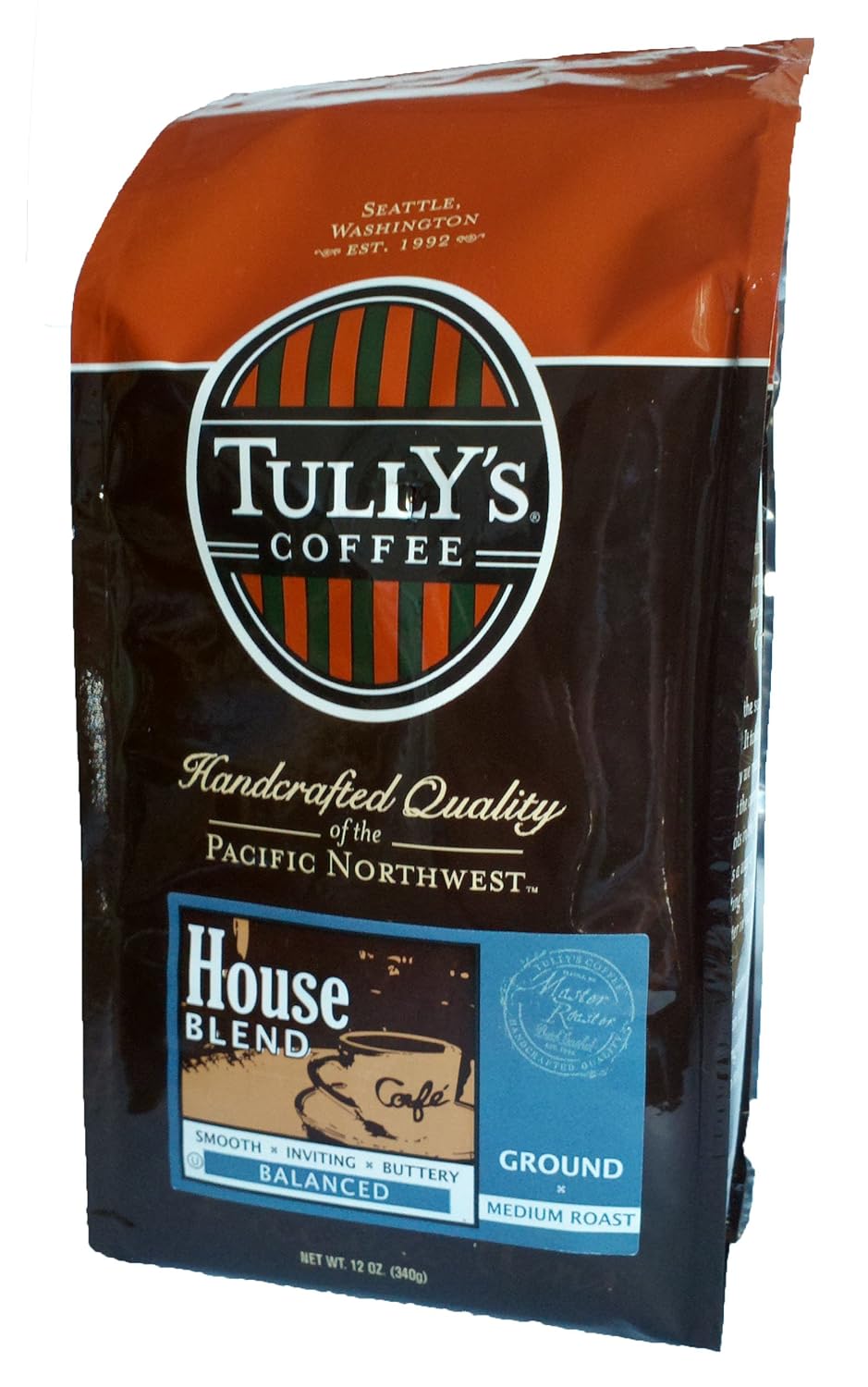 Tully's Coffee House Blend, Ground, 12Ounce Bags (Pack of 2) Amazon