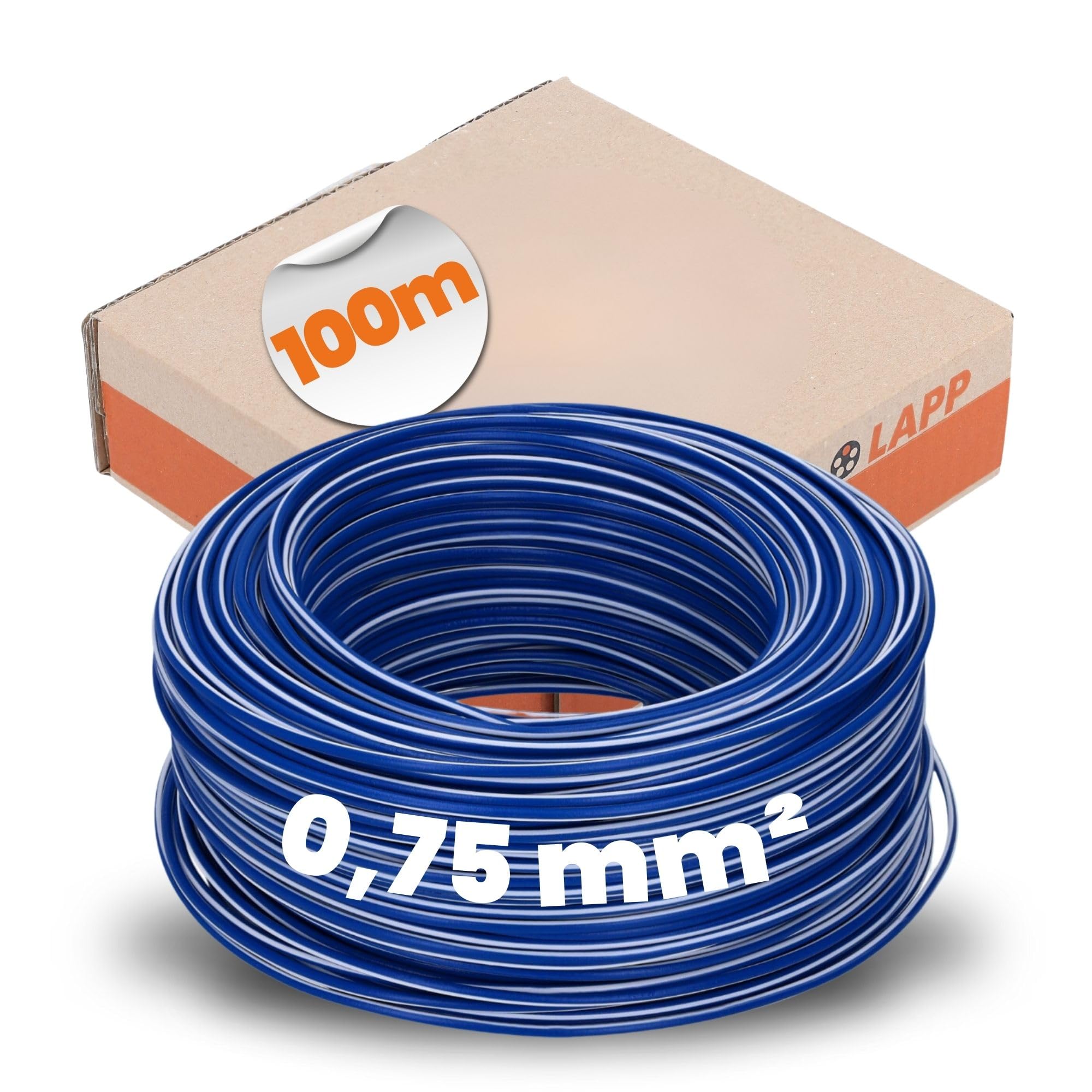 Lapp Cable PVC Cable H05V-K 1 x 0.75 mm² 100 m Dark Blue/White