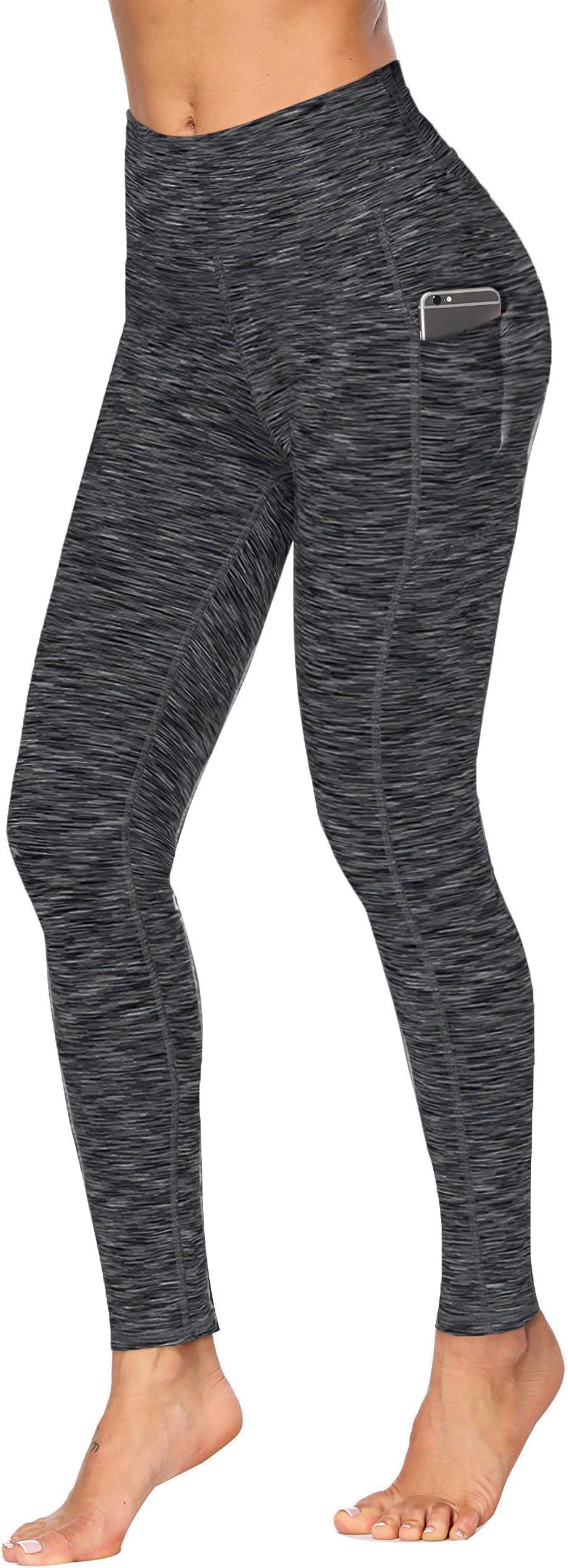 Fengbay High Waist Yoga Pants, Pocket Yoga Pants Tummy Control Workout Running 4 Way Stretch Yoga Leggings