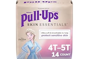 Pull-Ups Girls' Skin Essentials Potty Training Pants, Training Underwear, 4T-5T (38-50 lbs), 14 Ct