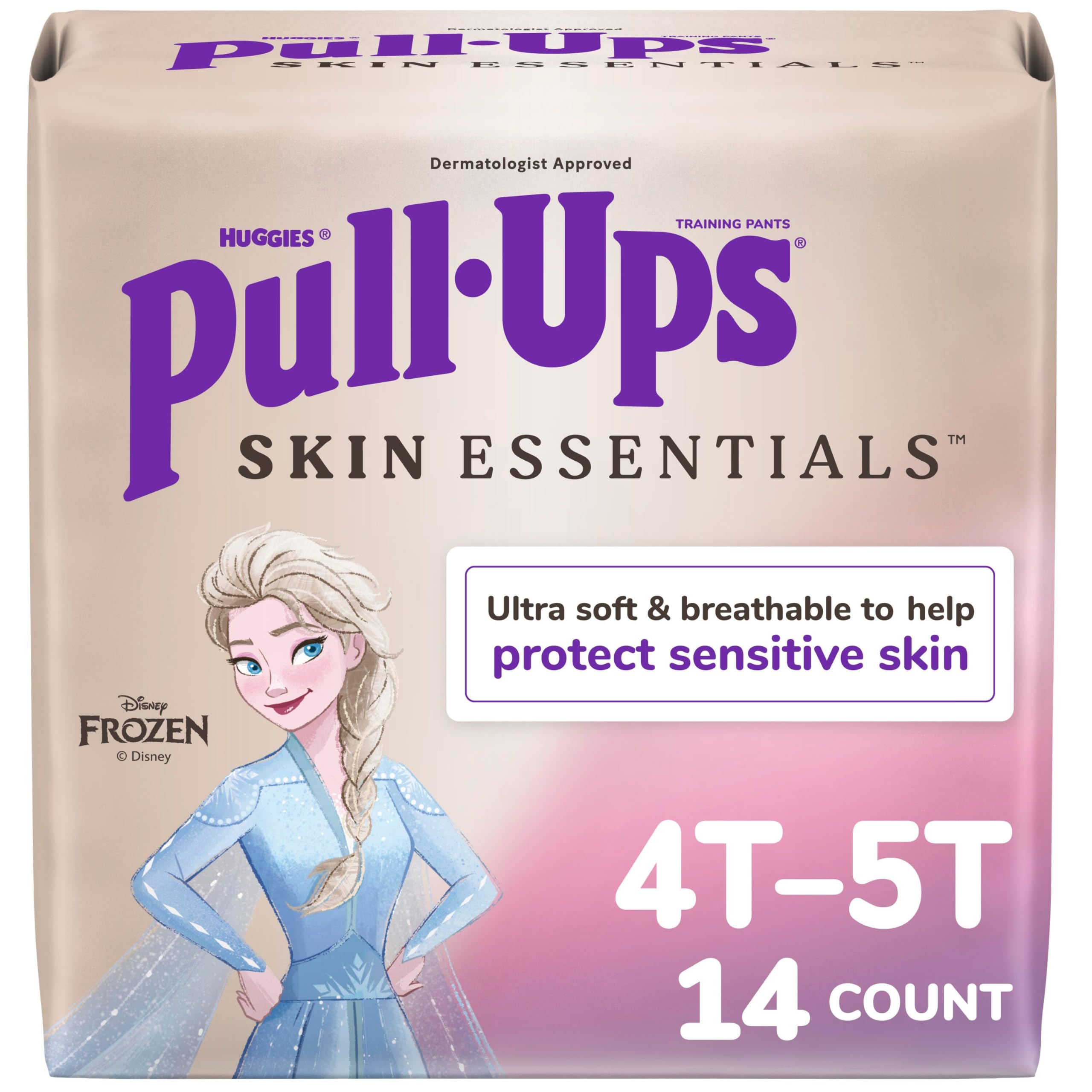 Photo 1 of Pull-Ups Girls' Skin Essentials Potty Training Pants, Training Underwear, 4T-5T (38-50 lbs), 14 Ct