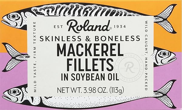 ROLAND FOODS MACKEREL FILLETS IN SOYBEAN OIL, SKINLESS...