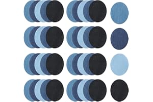 Volumoon 20 PCS Oval Iron on Patches, 5 Colors Denim Repair Patch Kit for Clothing, Elbow Knee Felt Patches DIY Crafts for Cl
