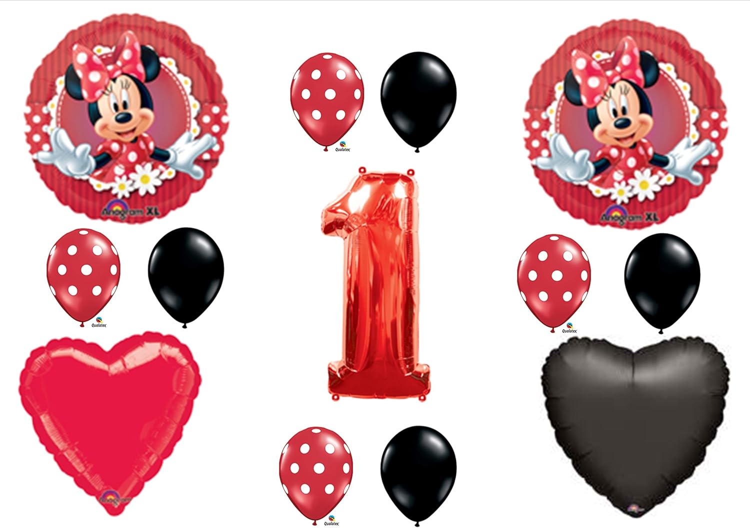 Mad About Minnie Mouse 1st First Birthday Party Balloons Decorations Supplies