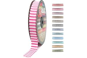BIYELLI Cotton Fold Bias Binding Tape - 3/4 Inches (20mm) Wide - 27 Yards - Plaid Single Fold Cotton Fold Bias Binding Tape for Sewing Clothing DIY Pink F2