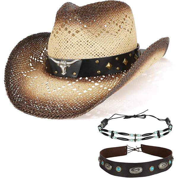 ZWZPOP Cowboy Hat,Cowgirl Hat,Cowboy Hats for Women/Mens  display picture 2