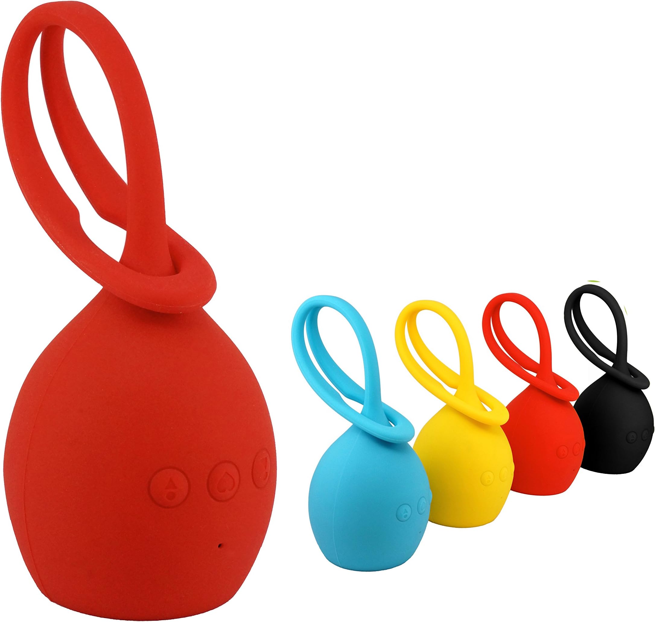 Vaspio LED Bluetooth Speaker Tadpole - Portable & Wireless Waterproof Silicone Outdoor Sports Travel Speakers (Red)