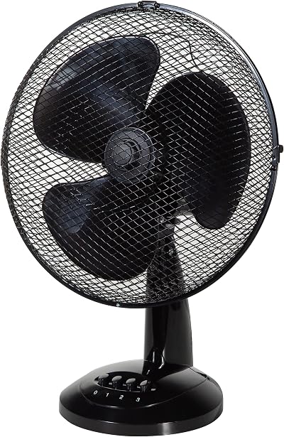 Zanussi 12" Portable Desk Fan, 3 Speed, Oscillation, Quiet Operation