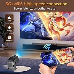 [180°Adjustable Stand] Smart Mini Projector with