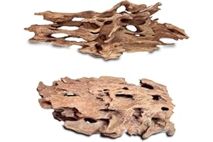 HEMYIS Natural Shrimpwood Driftwood Coral Driftwood for Aquarium Fish Tank Decor,Assorted Trunk Driftwood Branch for Reptile Decor (SHP-XM Driftwood M(9 to13 Inch)-Pack of 2)