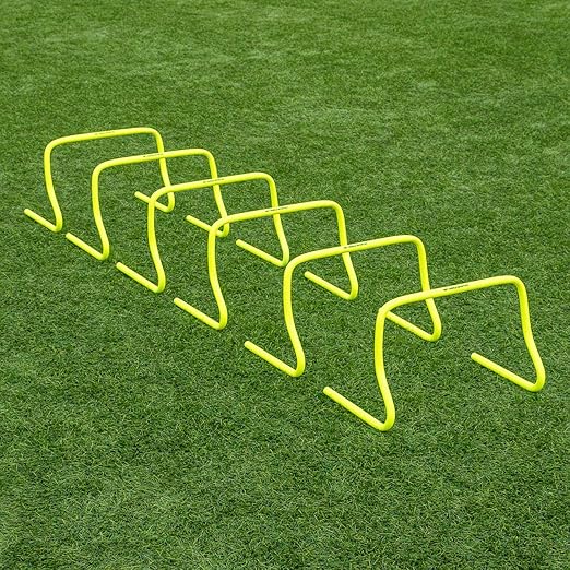 12 inch Agility Hurdles [6 Pack] Hockey/Football/Soccer/Multi Sport