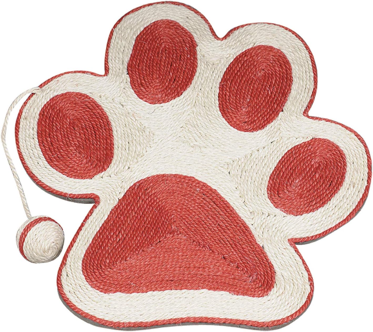Arquivet Orange Footprint Scratcher with Mouse for Cats - Orange, 40 x 36 cm, 40x3640x36