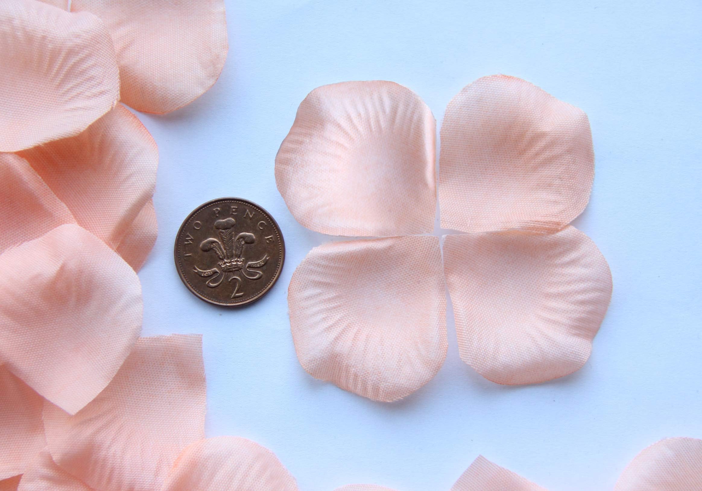 Peach Silk Rose Flower Petals Wedding Party Table Confetti