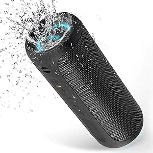 Amazon Com Portable Speaker Wireless Bluetooth Speaker Ipx7 Waterproof 25w Loud Stereo Sound Bassboom Technology Tws Pairing Built In Mic 16h Playtime Speaker With Lights For Home Outdoor Black Electronics