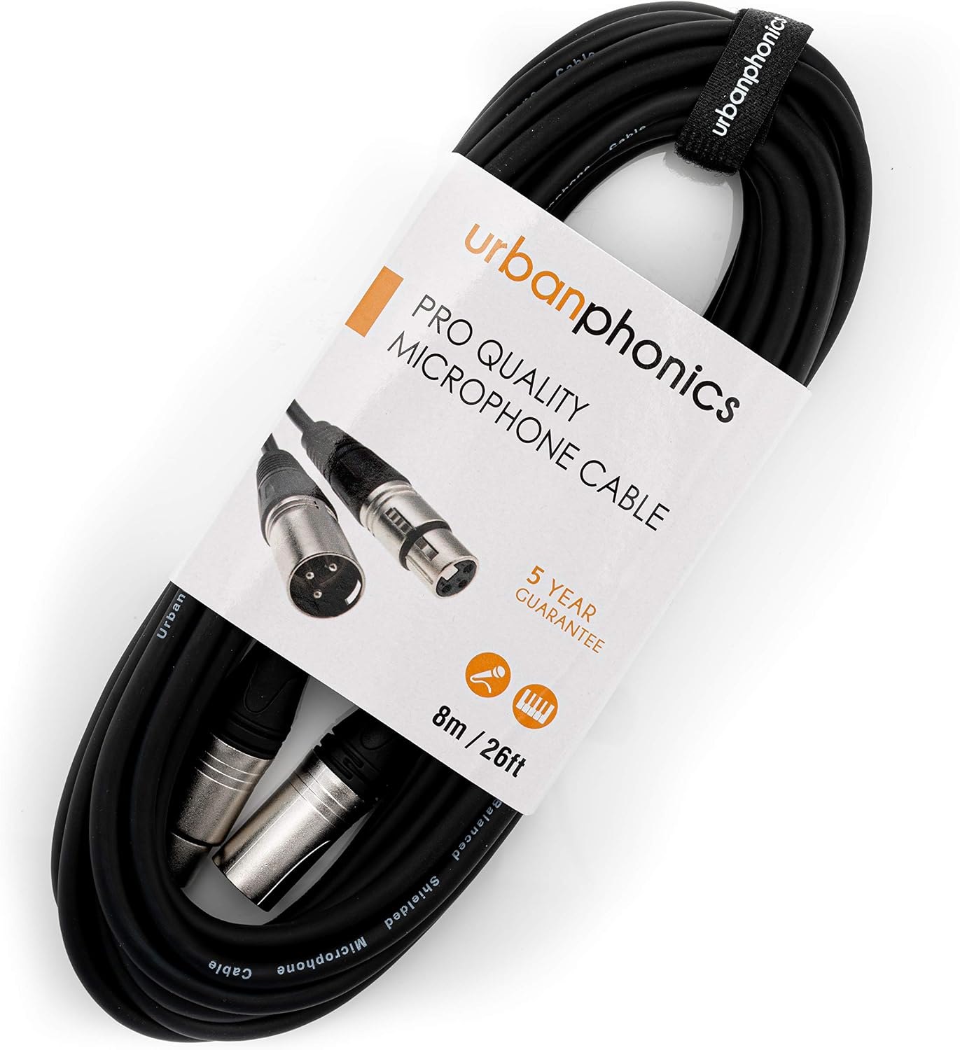 Urbanphonics XLR Mic Cable, Black, 8 metre - Image 4