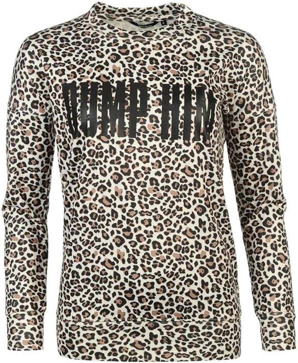 Ladies Stylish Central Slogan Sweatshirt Crew Top (8, Dump Him/Lep)