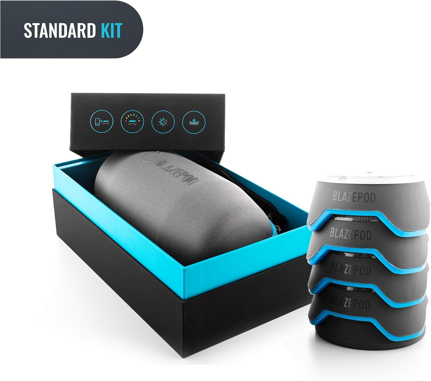 BlazePod Flash Reflex Lights and Reaction Training System, Challenging Activities to Improve Speed and Agility - for Athletes, Martial Arts, Soccer, Boxing, Basketball, Coaches and Trainer (4 Pods) : Sports & Outdoors
