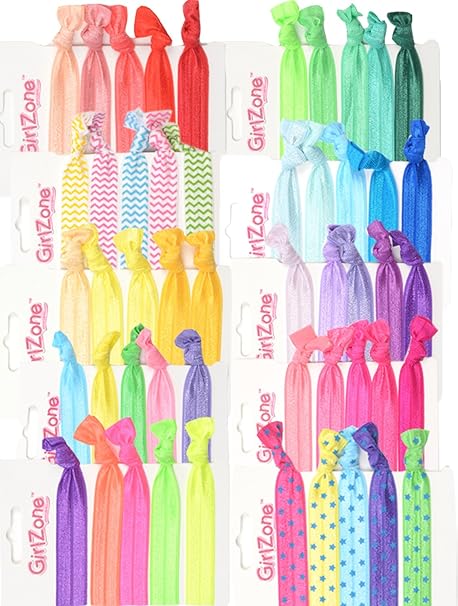 Gifts For Girls Colourful No Crease Hair Ties Huge Pack Of Fun