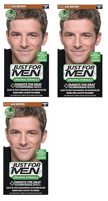 Amazon Com Just For Men Shampoo In Hair Color Ash Brown H 20 1