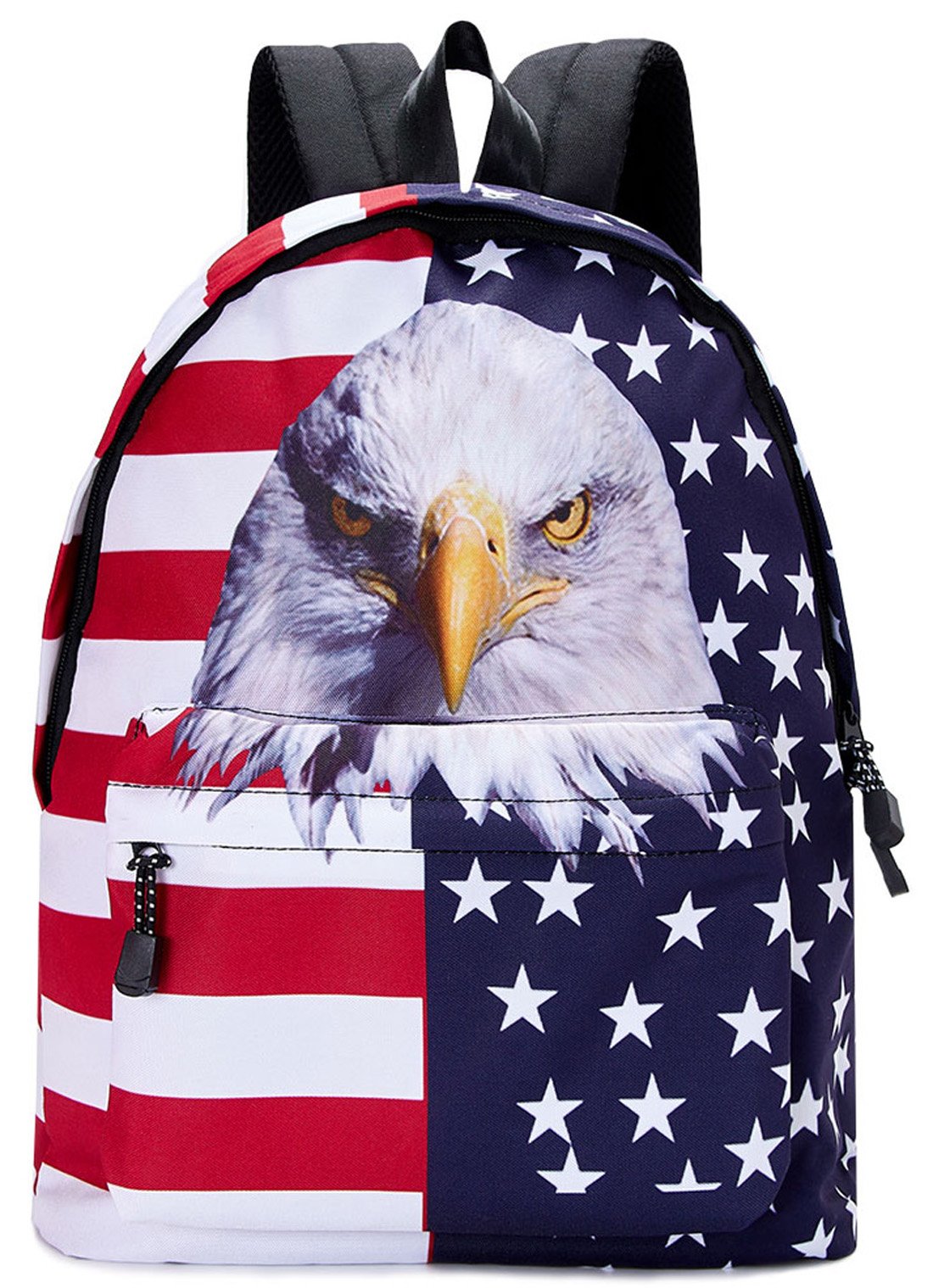Kids American Eagle Flag Backpack Hiking Backpack Daypack for Outdoor Camping