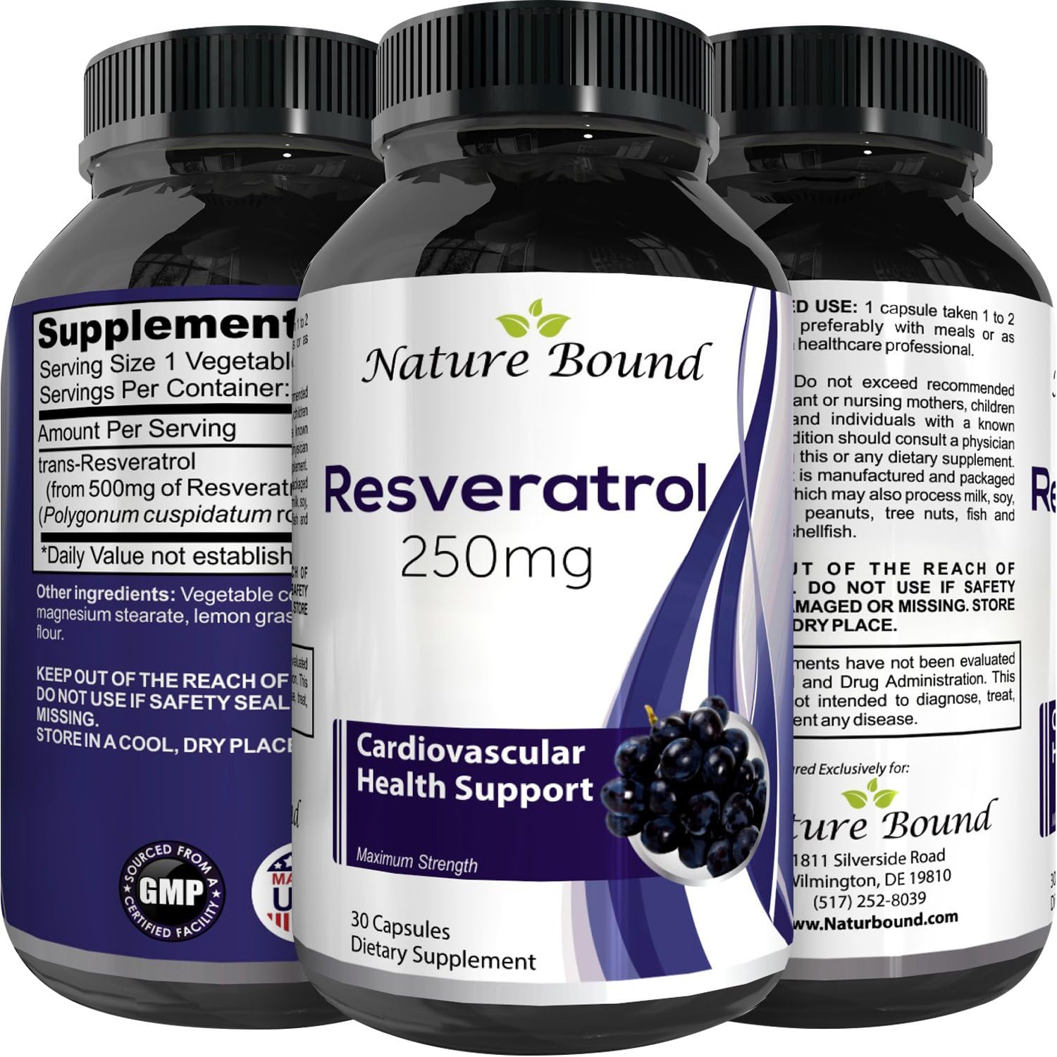 High Potency Resveratrol Root Supplement + Pure Grape Seed