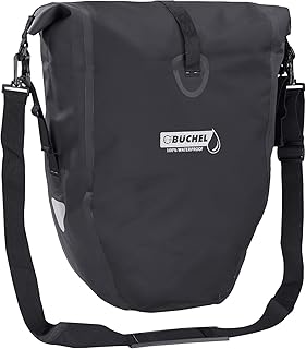 Büchel Fahrradtasche für Gepäckträger, 100% wasserdicht, mit Schultergurt und universeller Halterung