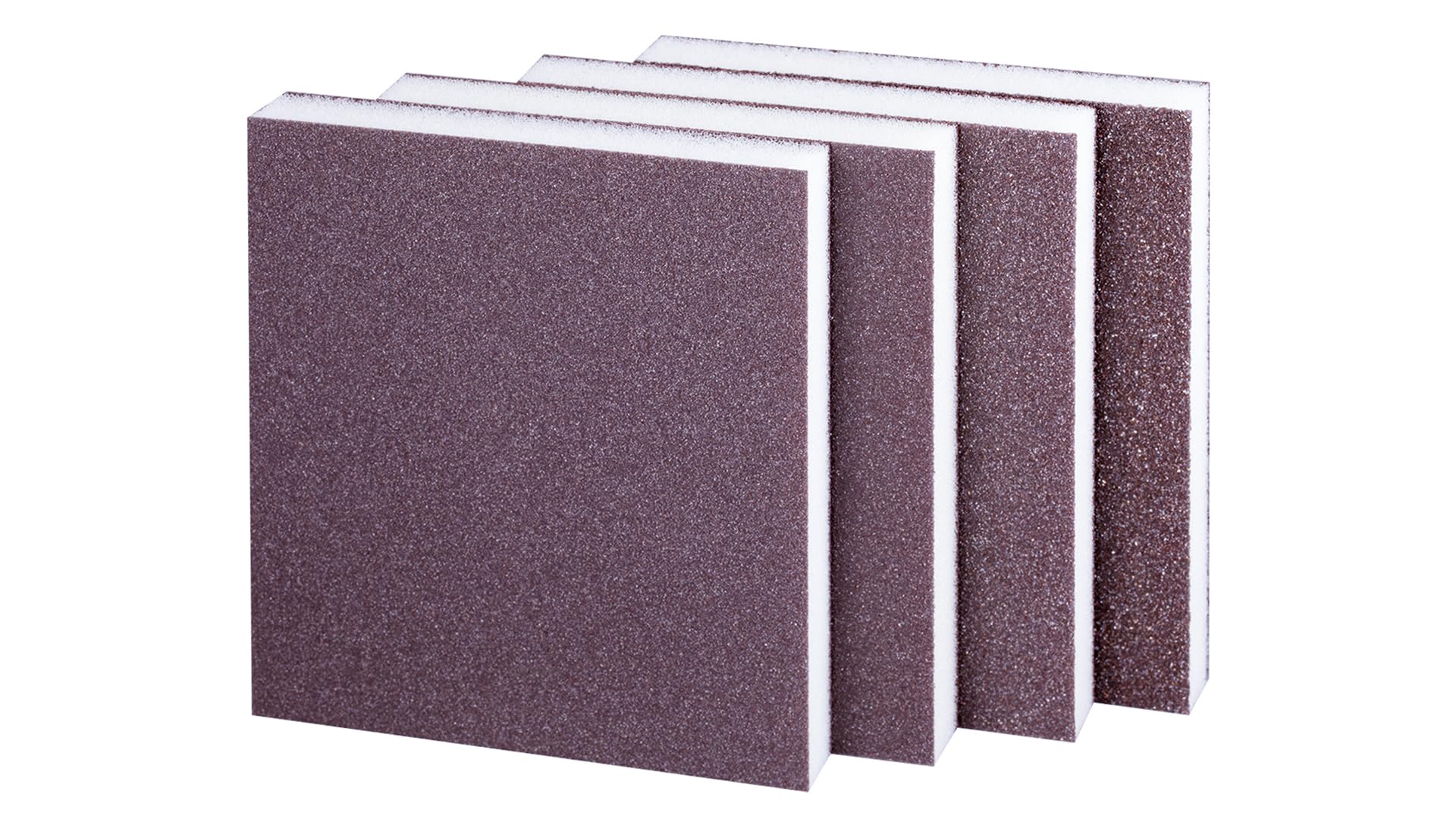 YoiYee 4 Pack Hand Sanding Block, Wet and Dry Sanding Sponges, Flexible Sanding Cube, 4 Assorted Grade Sanding Foam Pads, Coarse, Medium, Fine, Fine (4 Blocks)