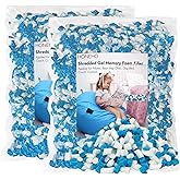 HONEHO 10LBS Shredded Memory Foam Filling Bean Bag Filler, Added Gel Particles Comfortable and Soft,Very Suitable for Filling Bean Bags, Pillows,Dog beds, Sofa Mats