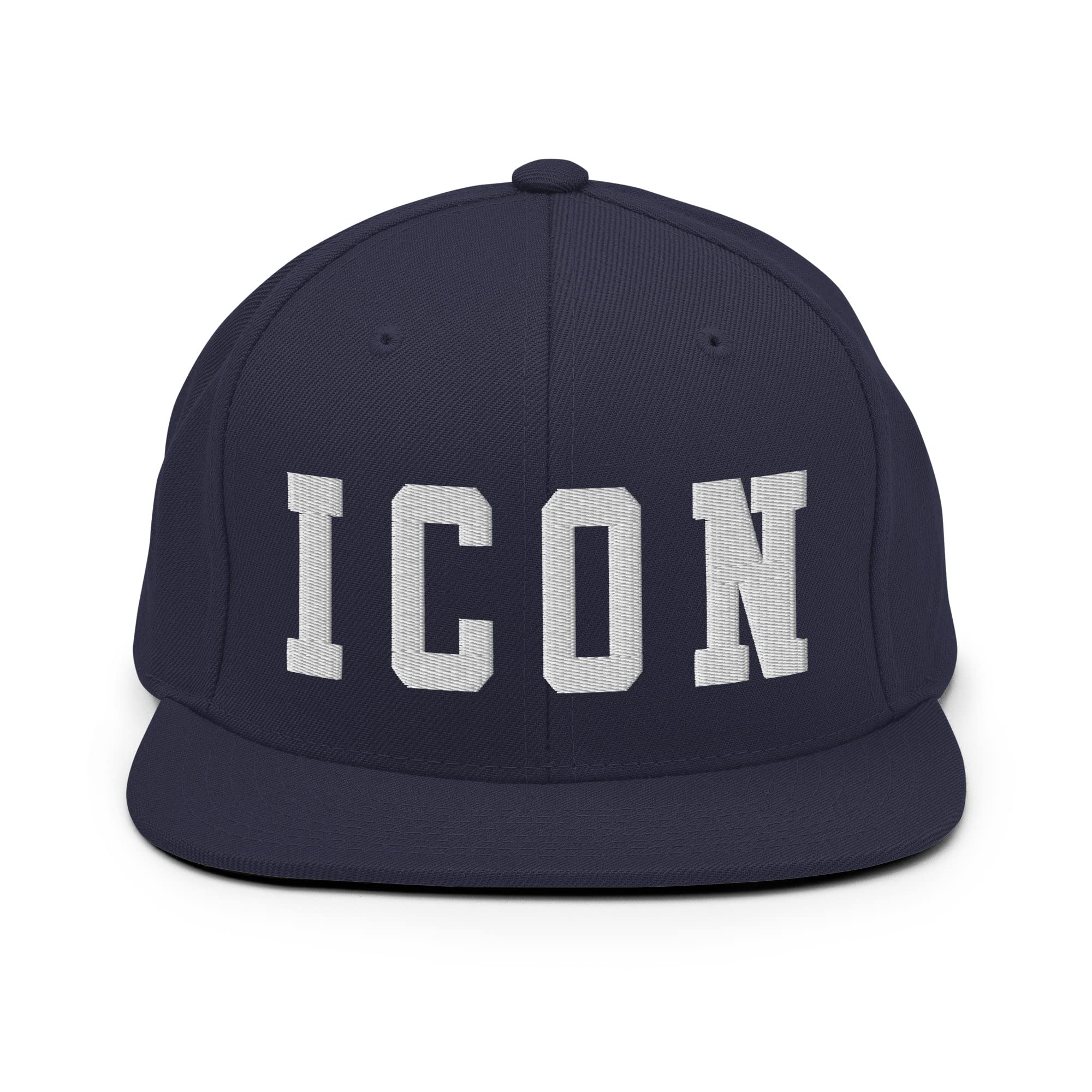ICON Embroidered Snapback Hat, Icon Cap Navy