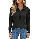 TASAMO Women's Sweatshirt Casual Long Sleeve Button Henley Neck Pullover Tunic Tops Fashion 2025 Fall Winter Outfits