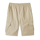 French Toast Boys' Pull-On Twill Cargo Shorts, Khaki