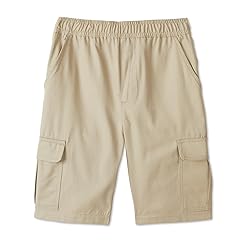 French Toast Boys' Pull-On Twill Cargo Shorts, Khaki