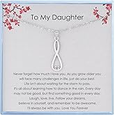 to My Daughter Necklace Sterling Silver Infinity Necklace for Daughter Birthday Gifts Graduation Gifts