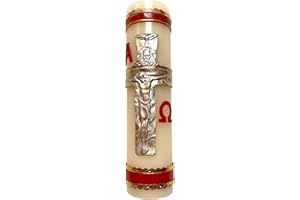 ANGELITOS DE MEXICO Jesus Cross Candle Christ Handmade Catholic Prayer Cirio Pascual