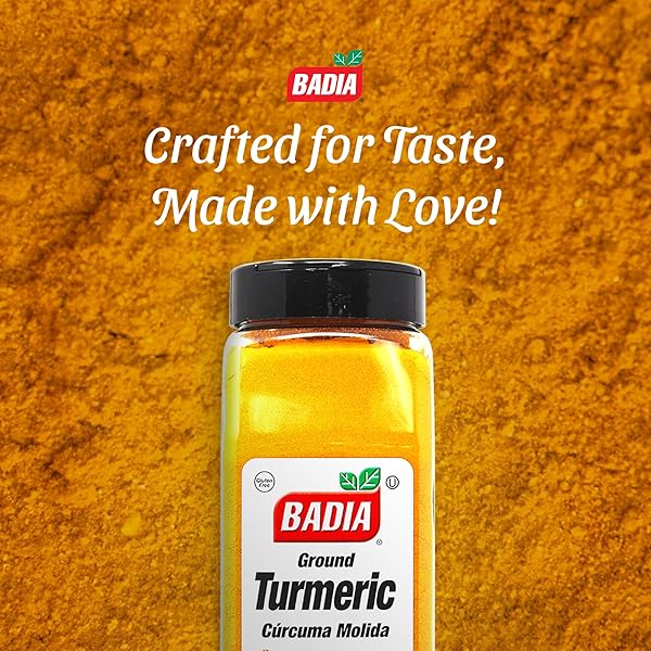 BADIA GROUND TURMERIC POWDER, 16 OZ – PREMIUM CURCUMA SEASONING FOR COOKING, GOLDEN FLAVOR & RICH AROMA