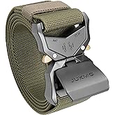 JUKMO Tactical Belt, Military Hiking Rigger 1.5" Nylon Web Work Belt with Heavy Duty Quick Release Buckle