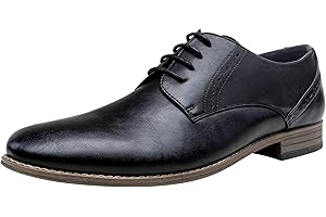 Vostey Men's Dress Shoes Formal Oxford Shoes Classic Lace Up Derby Shoes