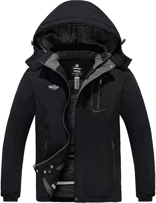 Casaco forrado de polar masculino Snow Heating Preto L