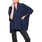 Barefoot Dreams womens Cozychic Shawl Collar Poncho