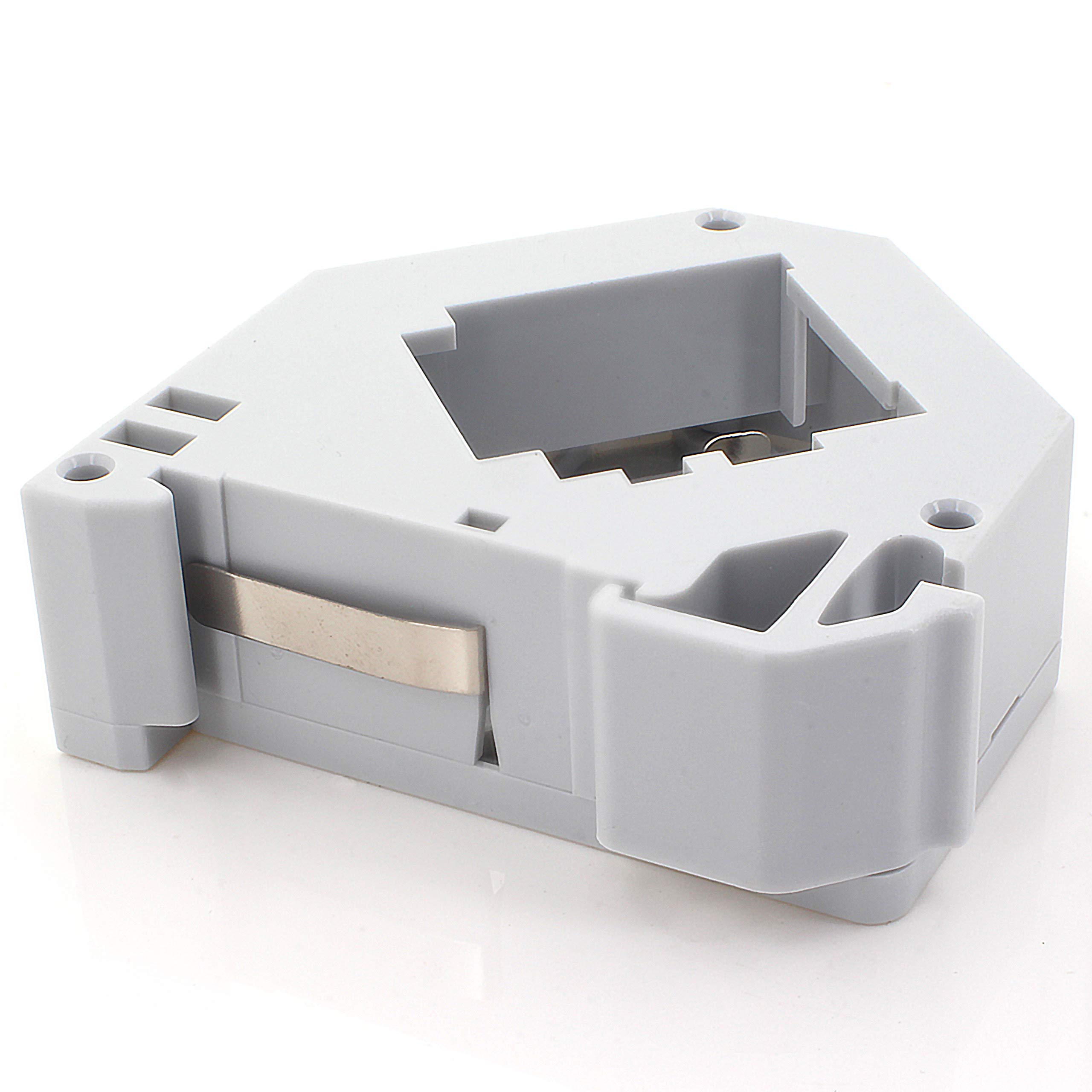 1aTTack.de DIN rail adapter DIN rail for Keystone module Keystone RJ45 network Cat6 Cat7 Cat8 Chinch audio antenna 35mm DIN rail with grounding spring white 1 piece — image 1