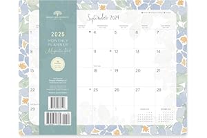 Bright Day Calendars 2025 Watercolor Rosako Floral Annual Monthly Magnetic Refrigerator Pad ,16 Month 8 x 10 Inch, September 2024 - December 2025