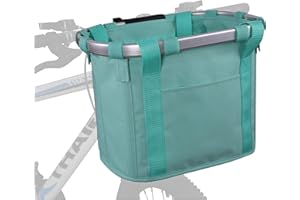 apollo walker Bike Basket Detachable Bicycle Handlebar Baskets Cycling Bag with Fleece Padding Escape-Proof Leash for Small Dogs Pets Shopping Picnic